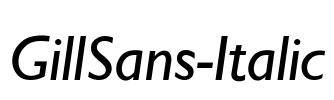 GillSans-Italic