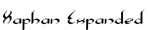 Xaphan Expanded Font Image