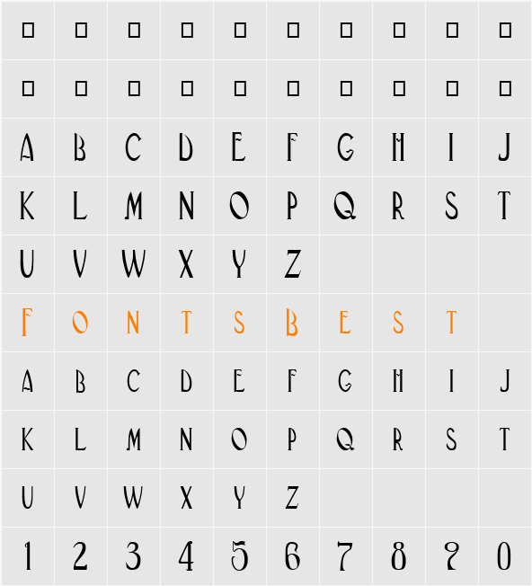 FZ BASIC 33 COND Character Map