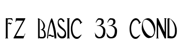 FZ BASIC 33 COND Font Image