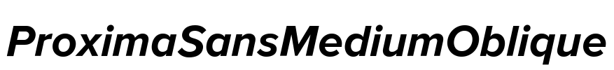 ProximaSansMediumOblique Font Image
