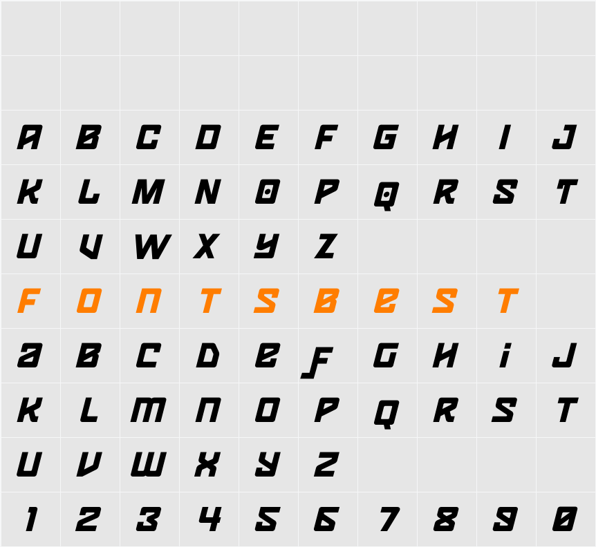 Spaceport two Character Map
