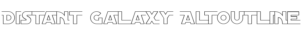 Distant Galaxy AltOutline Font Image