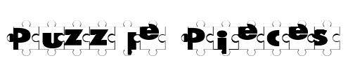 Puzzle Pieces Font Image