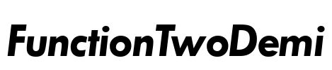 FunctionTwoDemi Font Image