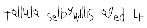 Tallula SelbyWillis aged 4 Font Image