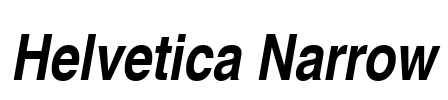 Helvetica Narrow Font Image