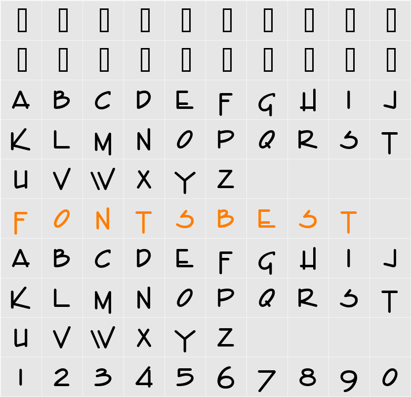 Enview Character Map
