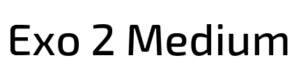 Exo 2 Medium Font Image