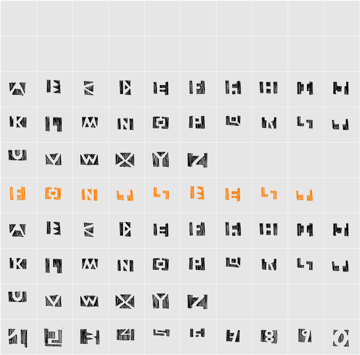negative Character Map