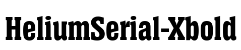 HeliumSerial-Xbold Font Image