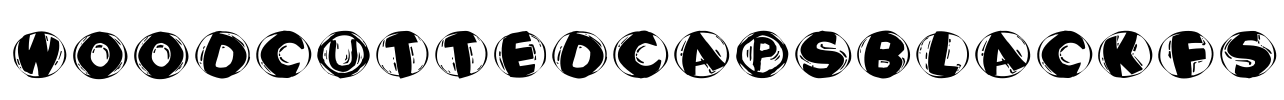 WoodcuttedCapsBlackFS Font Image