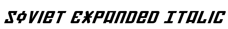 Soviet Expanded Italic Font Image