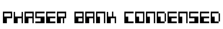 Phaser Bank Condensed Font Image