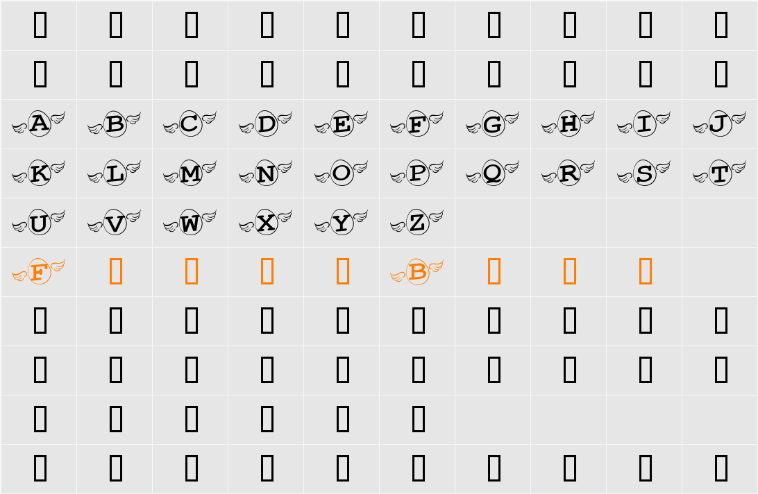 sbaegg Character Map
