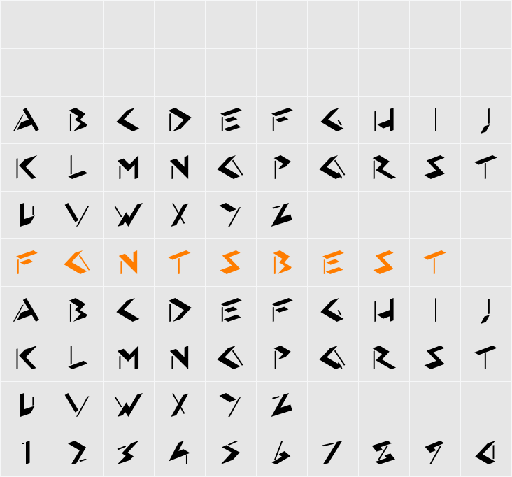 HFF Eye Sore Character Map