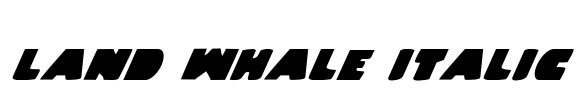 Land Whale Italic Font Image
