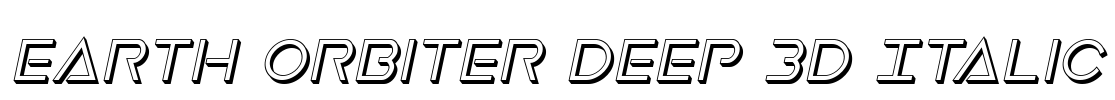 Earth Orbiter Deep 3D Italic