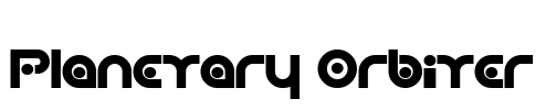 Planetary Orbiter Font Image