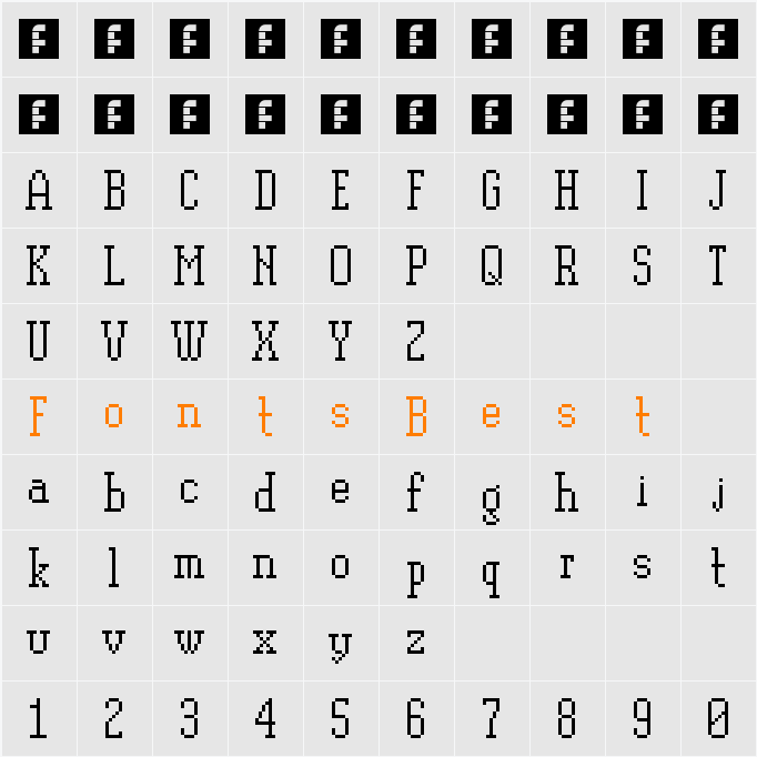 PixelPlay Character Map