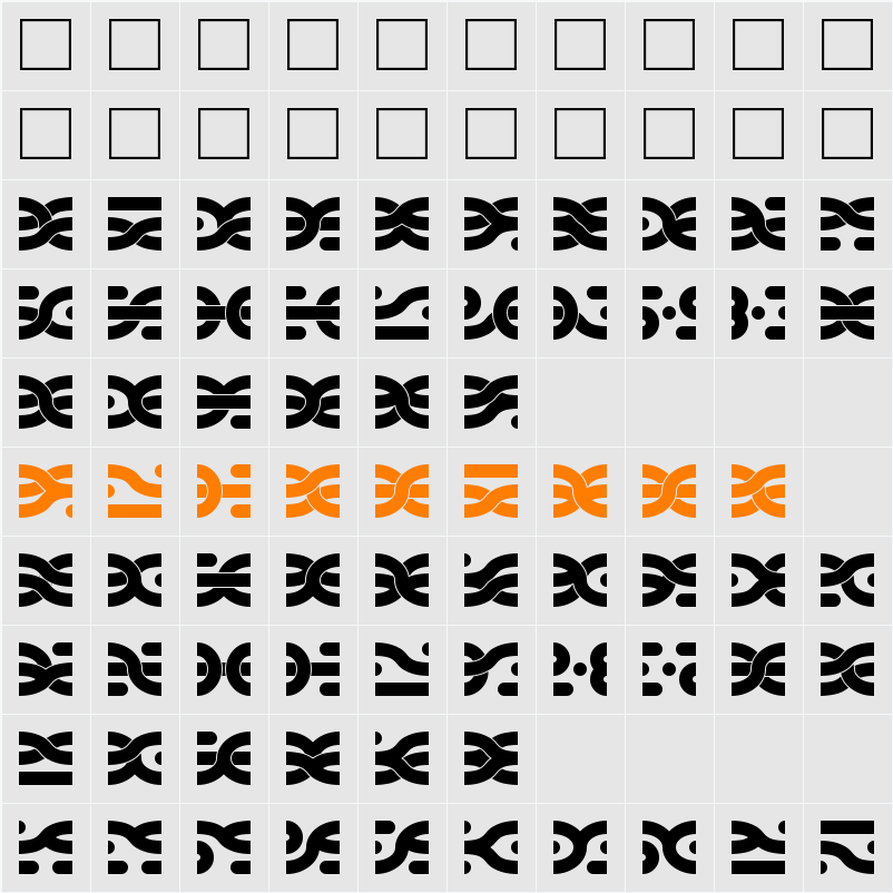 3Strands Character Map