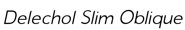 Delechol Slim Oblique Font Image