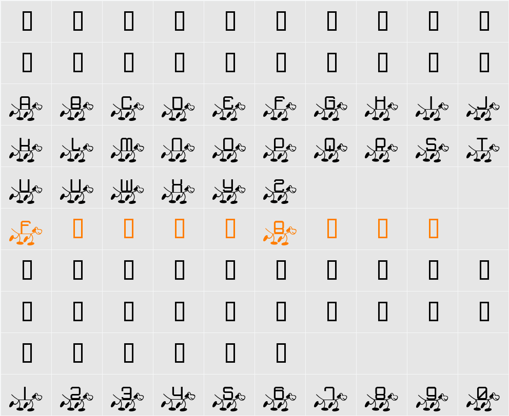 RMFido Character Map