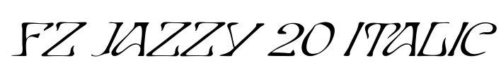 FZ JAZZY 20 ITALIC Font Image