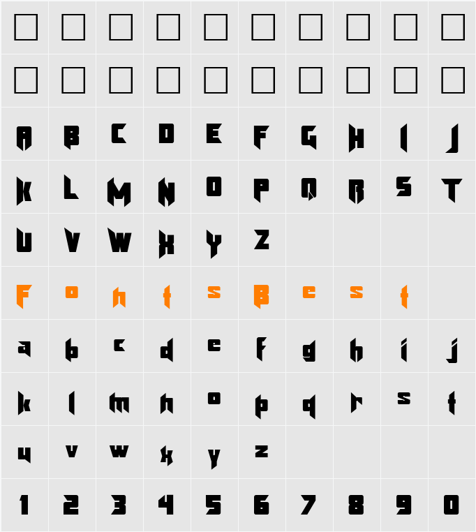 KlingonBlade Character Map