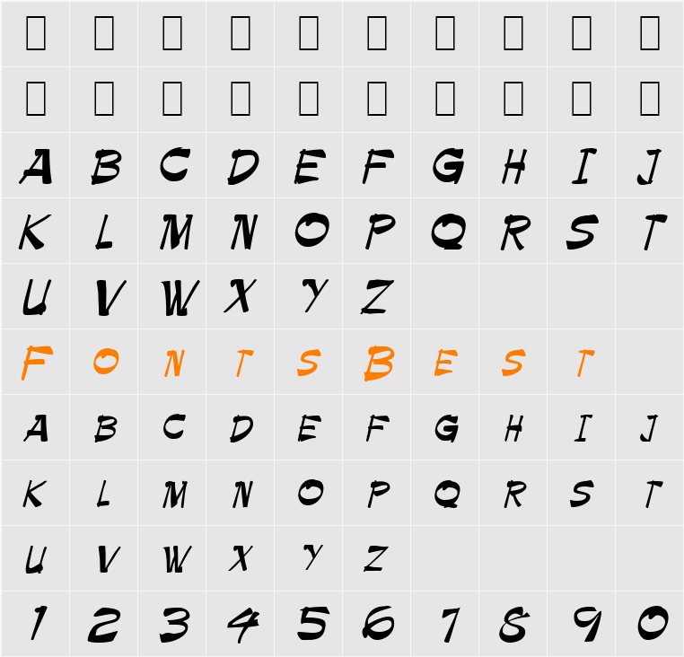Hollow 6 Character Map
