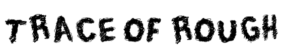Trace of Rough Font Image