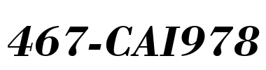 467-CAI978 Font Image