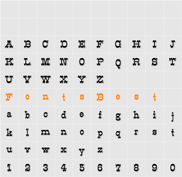 K22 Eclair Character Map