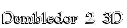 Dumbledor 2 3D Font Image