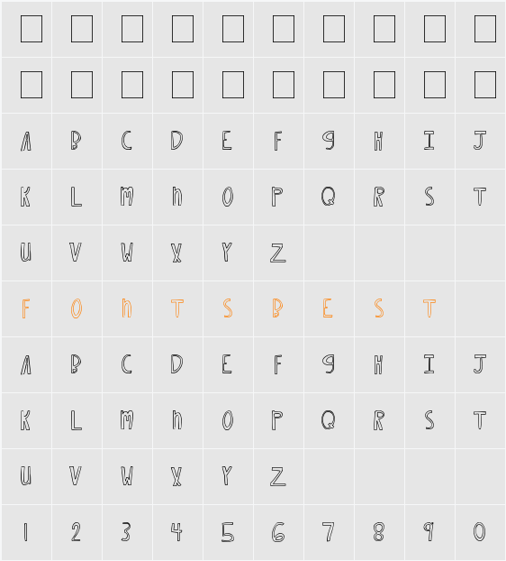 MTF XOXO Vo.2 Character Map