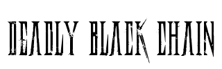 Deadly Black Chain Font Image