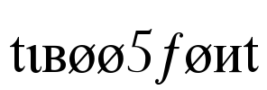 tiboo5font Font Image