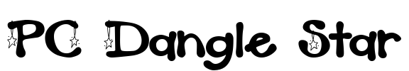 PC Dangle Star Font Image