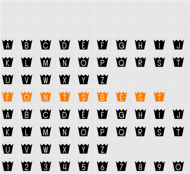 SF Buttacup Character Map