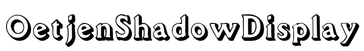 OetjenShadowDisplay Font Image