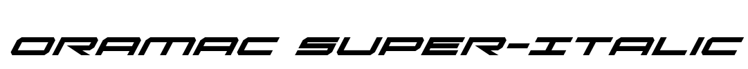 Oramac Super-Italic Font Image