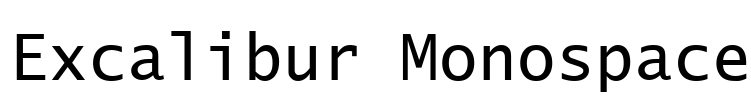 Excalibur Monospace Font Image