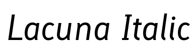 Lacuna Italic Font Image