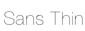 Sans Thin Font Image