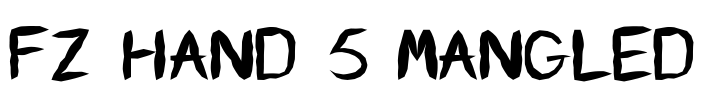 FZ HAND 5 MANGLED Font Image