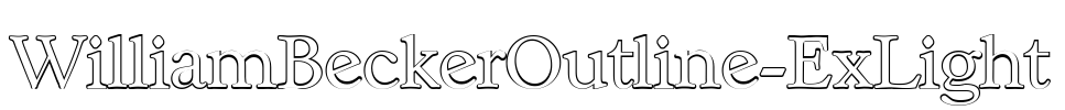 WilliamBeckerOutline-ExLight