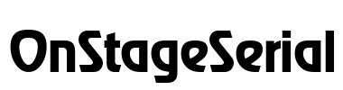 OnStageSerial Font Image