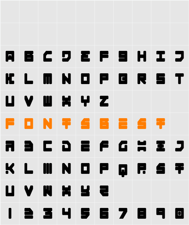 Omega-3 Condensed Character Map