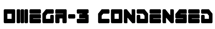Omega-3 Condensed Font Image