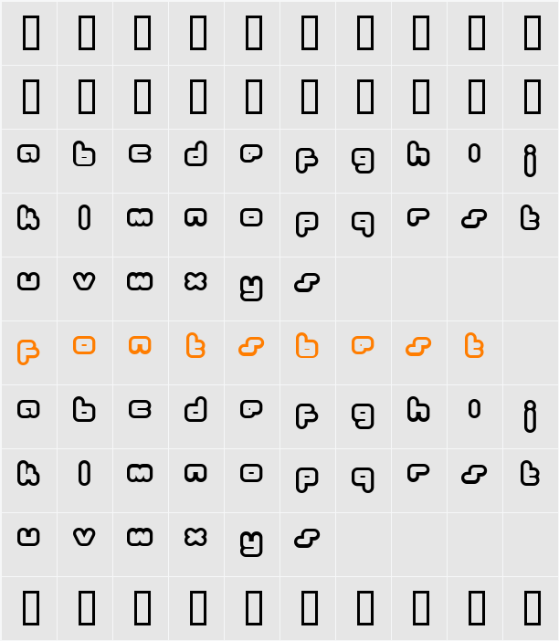 Bukkake Character Map